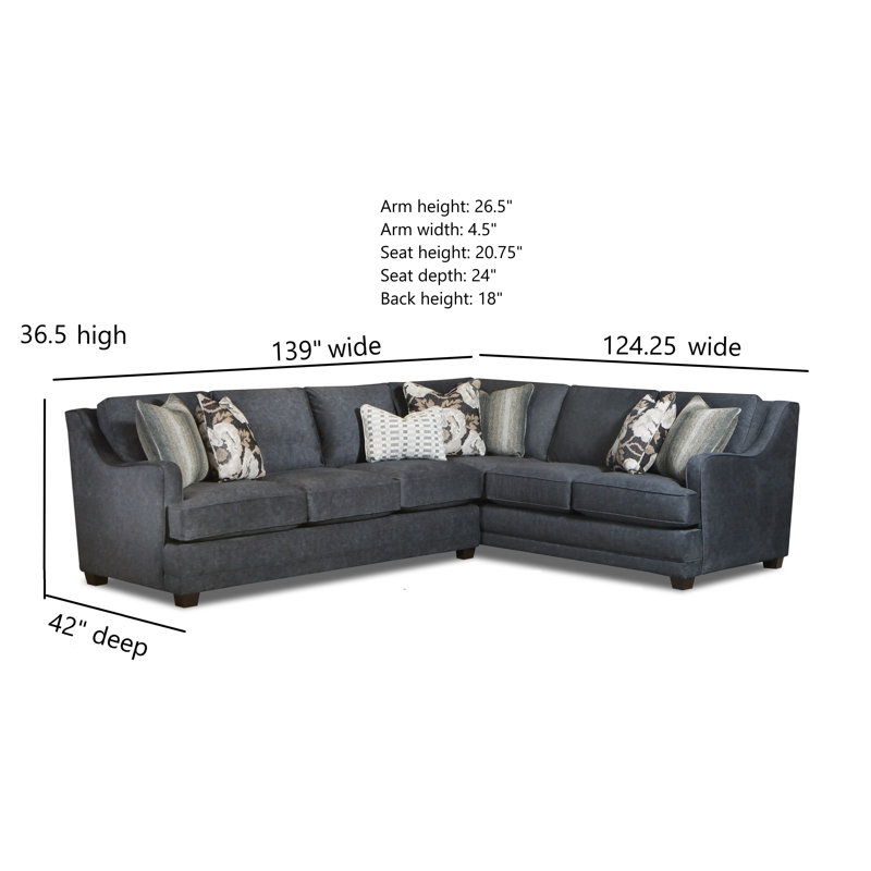Kemberley Upholstered L-Shaped Sectional, Left Hand Facing
