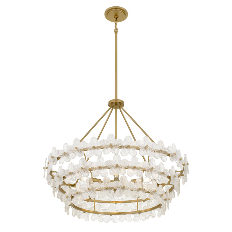 Wright 6-Light Brushed Gold Pendant Light