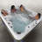 Amplified™ 6-Person 100-Jet Lounger Hot Tub Spa with Bluetooth Stereo, 3 Pumps, LED Lighting, Stainless Steel Heater and Ozonator, Insulated Cover Included and Steps Included-99471670