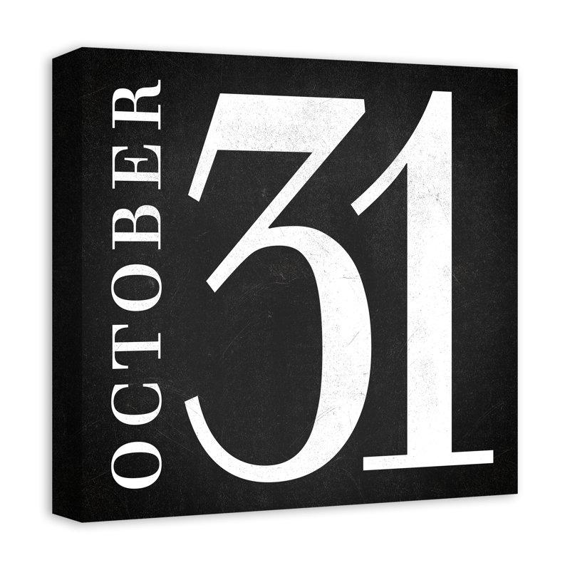 « october trente one », art textuel sur toile