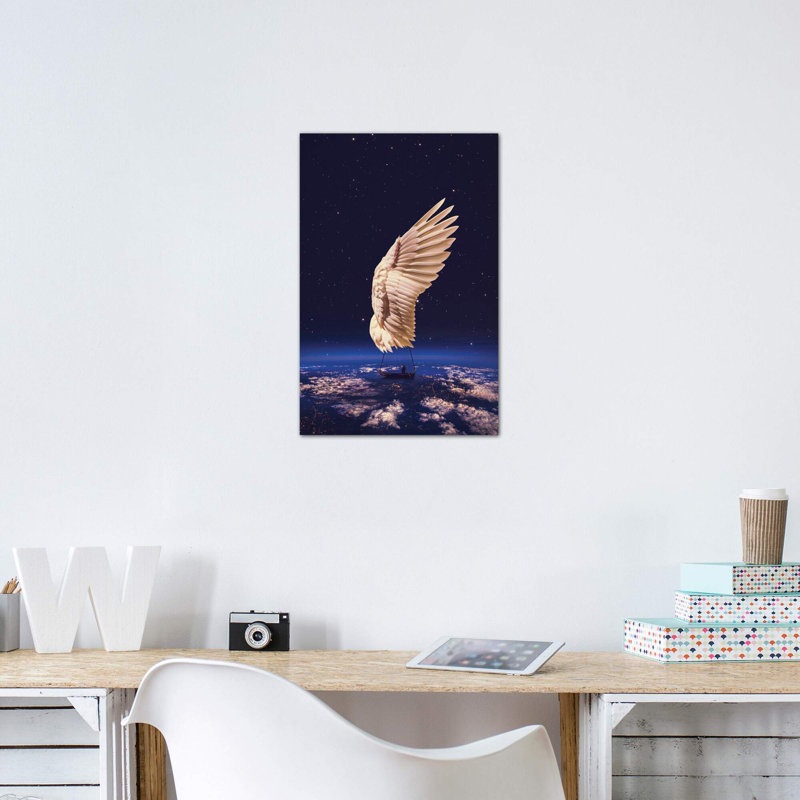 «Sail Away Angel Wing» par Soaring Anchor Designs - impression d'art graphique, Toile tendue, Pas de tapis