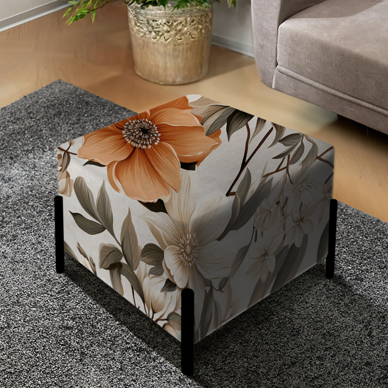 Vintage Florals - Repose-pieds carré Plants