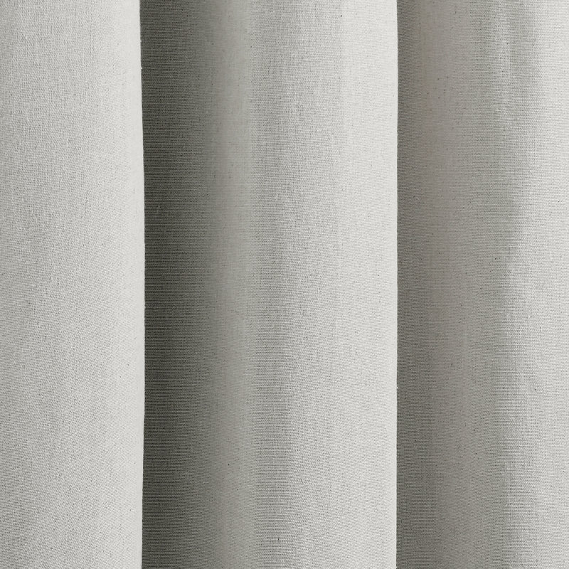 Light Gray Linen Blackout Grommet Window Curtain Panel 38" x 84"