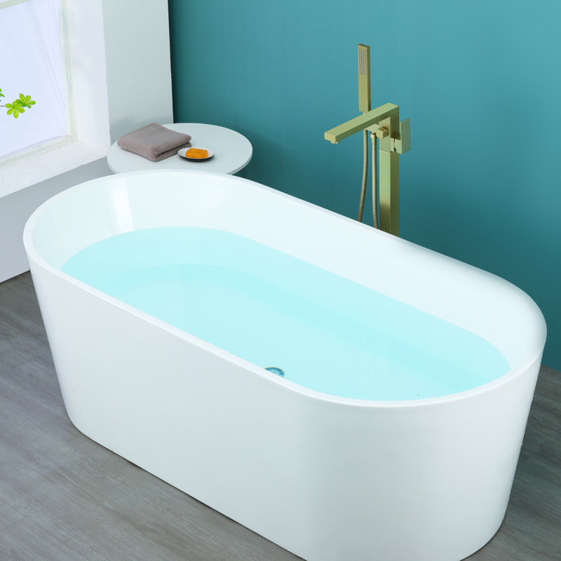 Floor Tub Filler, Brushed Gold