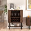 Armoire à café avec porte-verres et porte-bouteilles-1663720775