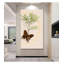 Décoration murale papillon halo incurvée, panneau texturé, vase pour plantes, décoration d'entrée-855608551
