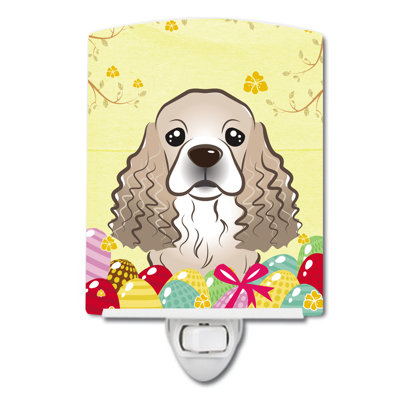 Jack Russell Terrier Easter Egg Hunt Ceramic Night Light