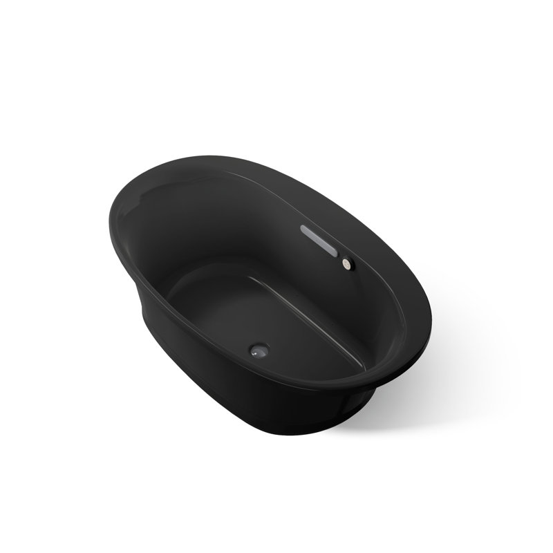 Chauffe-bain tourbillon encastrable ovale encastrable 60 po x 36 po, Noir