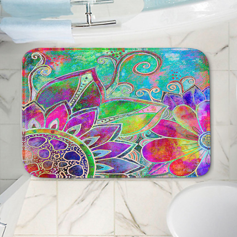 Tapis pour salle de bain en mousse à mémoire contemporaine, H 1 po x l 34 po x L 21 po