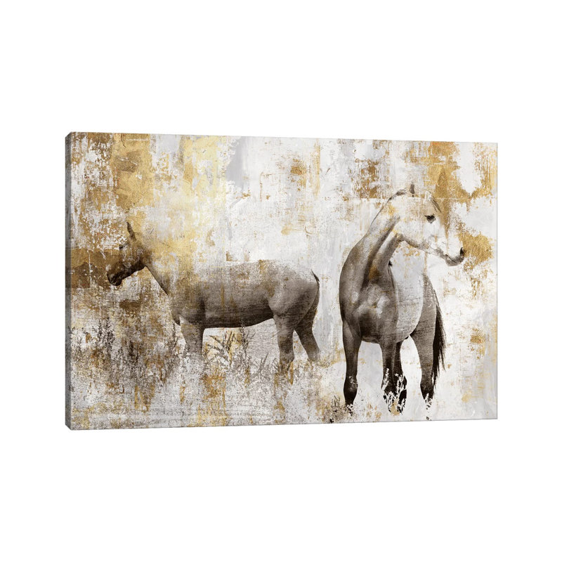 Equestrian Gold II by PI Galerie - Wrapped Canvas Print, 101.6 cm H x 66.04 cm W x 1.91 cm D
