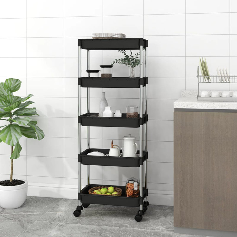 Petillo Kitchen Cart, Black