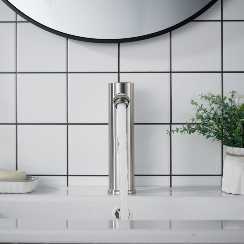 Touchless Hands-Free Sensor Bathroom Sink Faucet, Brushed Nickel