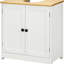 Armoire de rangement sous le lavabo, blanche avec portes doubles et tablette réglable pour meuble-lavabo mural à solution compacte