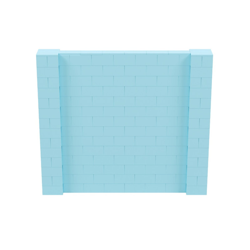 Ensemble mural de blocs géants 7 'T, H 84 po x L 96 po, Bleu clair