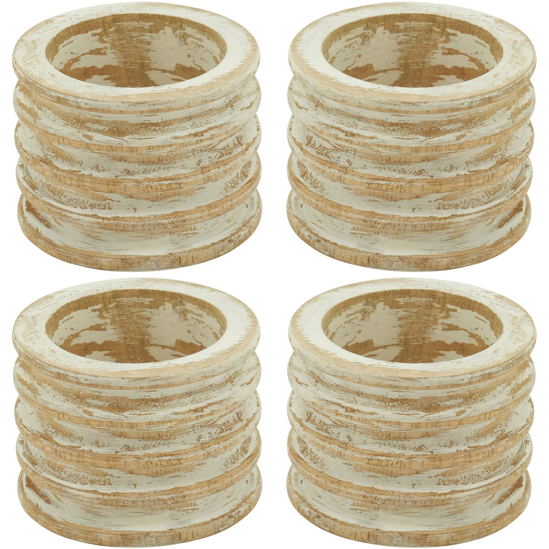 Napkin Ring Collection Wood Napkin Ring (Set of 4) Saro 