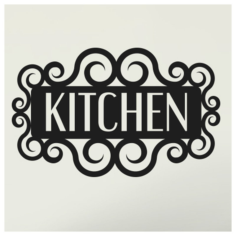 Wall Decal, Black, Medium