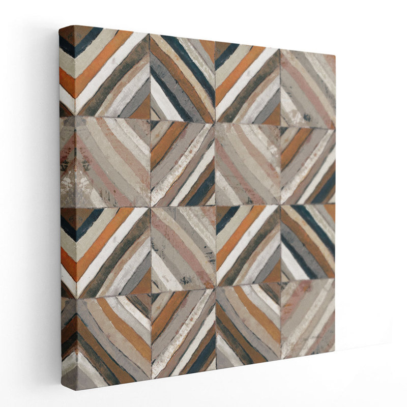 «The Center II Abstract Warm», reproduction d'art sur toile, H 24 po x l 24 po