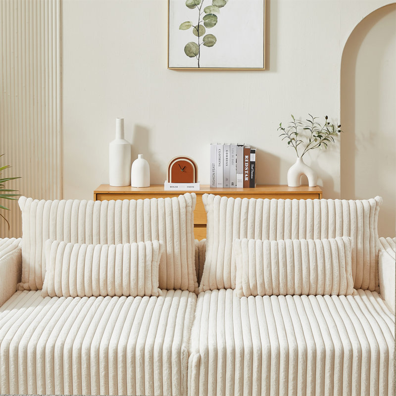 Méridienne surdimensionnée 87 po, Beige