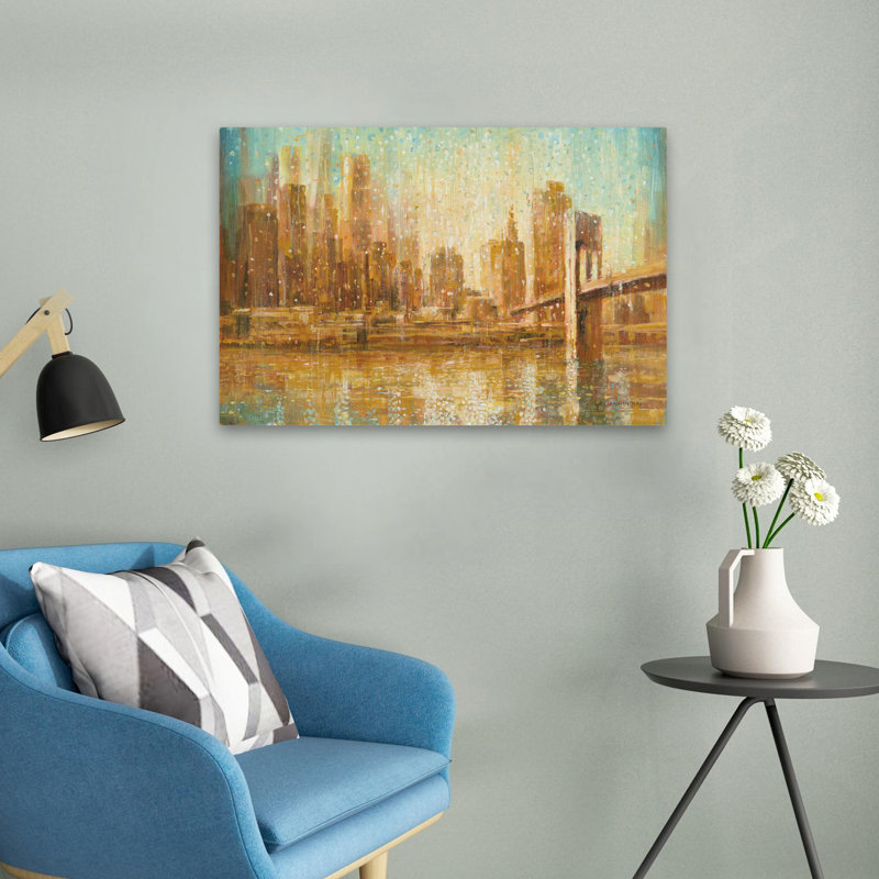 Contemporary Champagne City, H 24 po x l 16 po