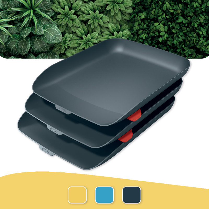 Cosy Plastic Stackable Desk Organiser, Grey