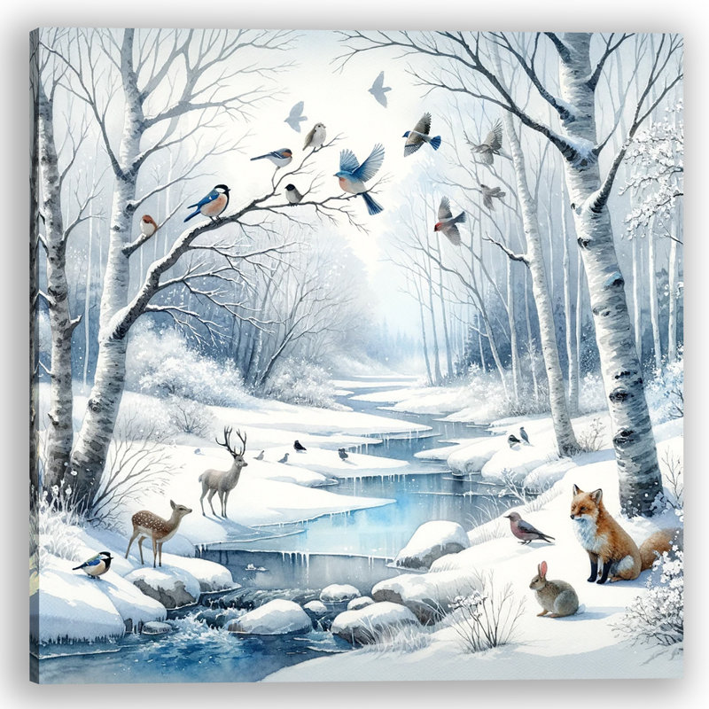 «Forest Forest and Birds by the Snowy River», reproduction sur toile tendue, H 30 po x l 30 po x P 1,5 po