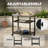 Feasto 33'' H x 34'' W Rolling Utility Cart with Wheels, Adjustable Middle Shelf Outdoor Grill Cart with Stainless Steel Tabletop