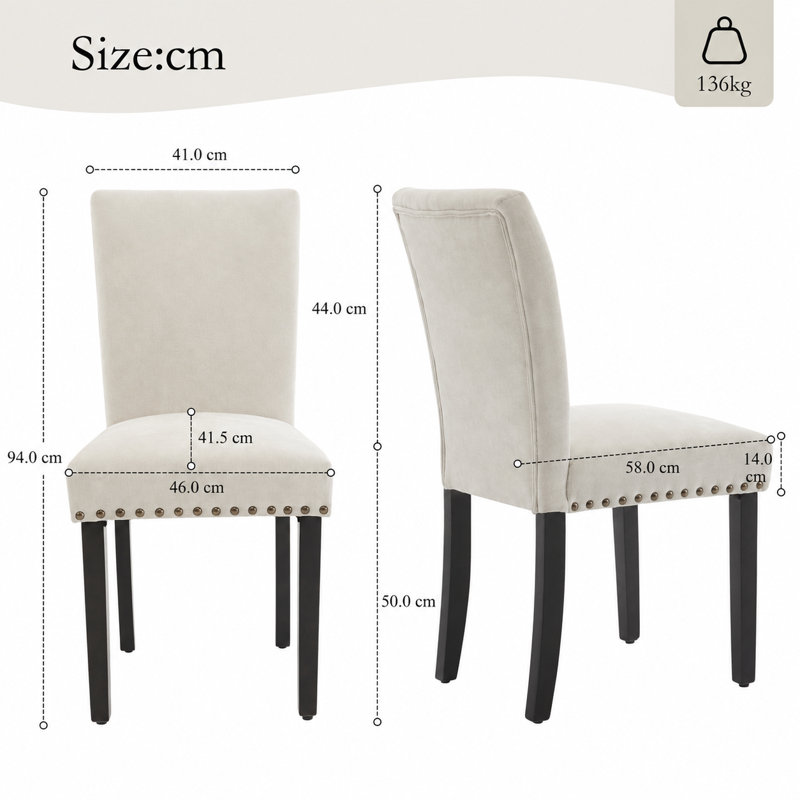 Side Chair in Beige