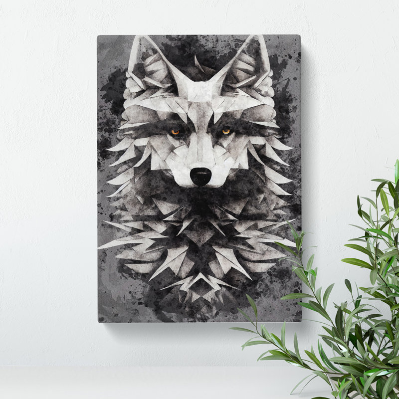 Spiked Wolf No.1 - Wrapped Canvas, 50cm H x 35cm W x 3cm D
