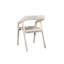 Chaise avec accoudoirs de salle à manger en bois massif blanc