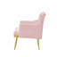 Fauteuil confortable en velours rose avec pieds en métal - Profitez d'une expérience confortable pour ajouter une touche romantique à votre chambre