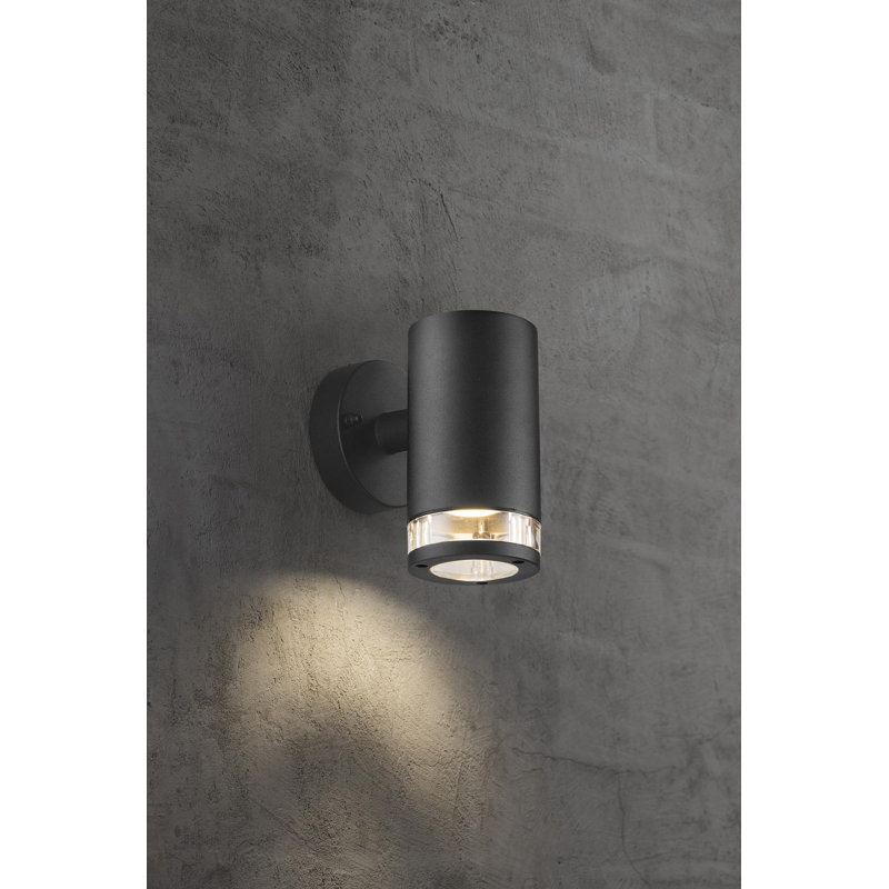 Birk 17.2cm H Outdoor Armed Sconce, Black