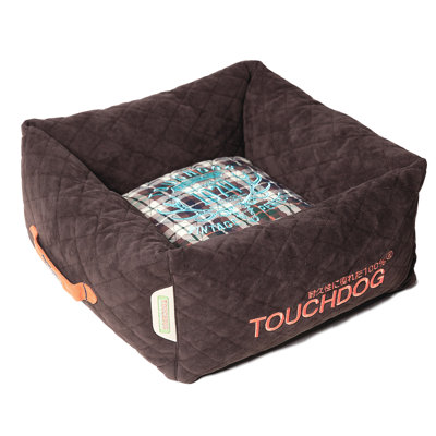 Touchdog Exquisite-Wuff Posh Rectangular Diamond Stitched Fleece Plaid Dog Bed