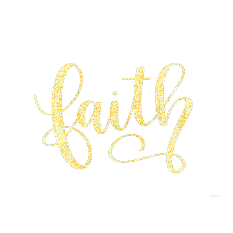 Faith par - reproduction d'art sur toile tendue, H 12 po x l 16 po