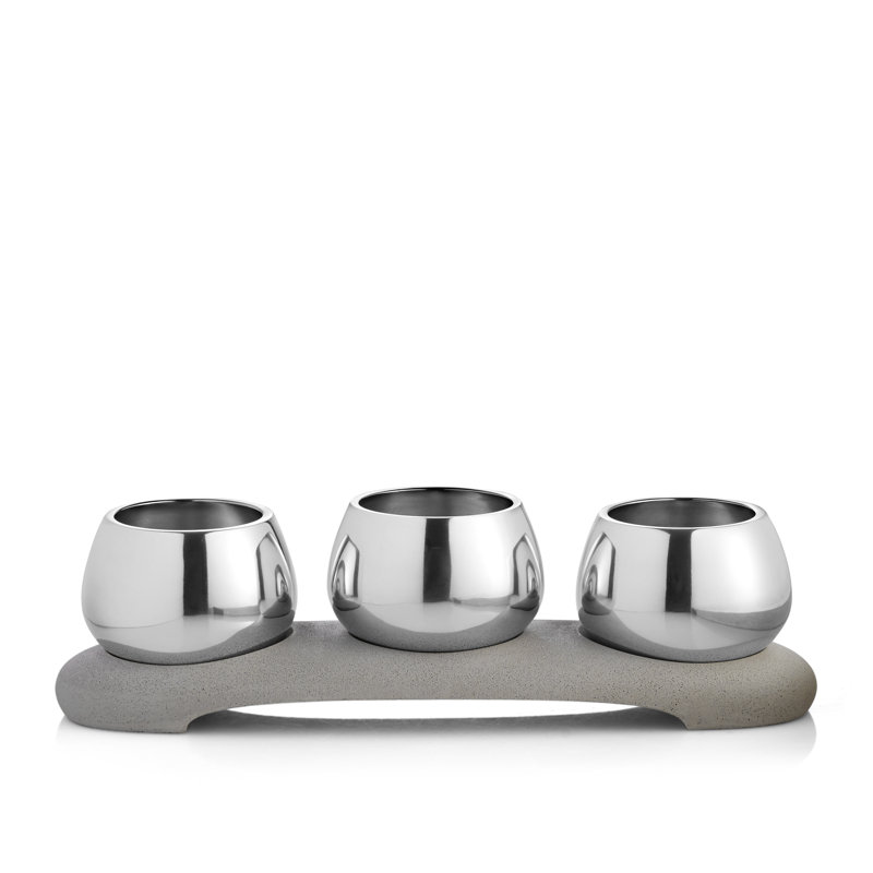 Nambé Forte Stainless Steel Condiment Server