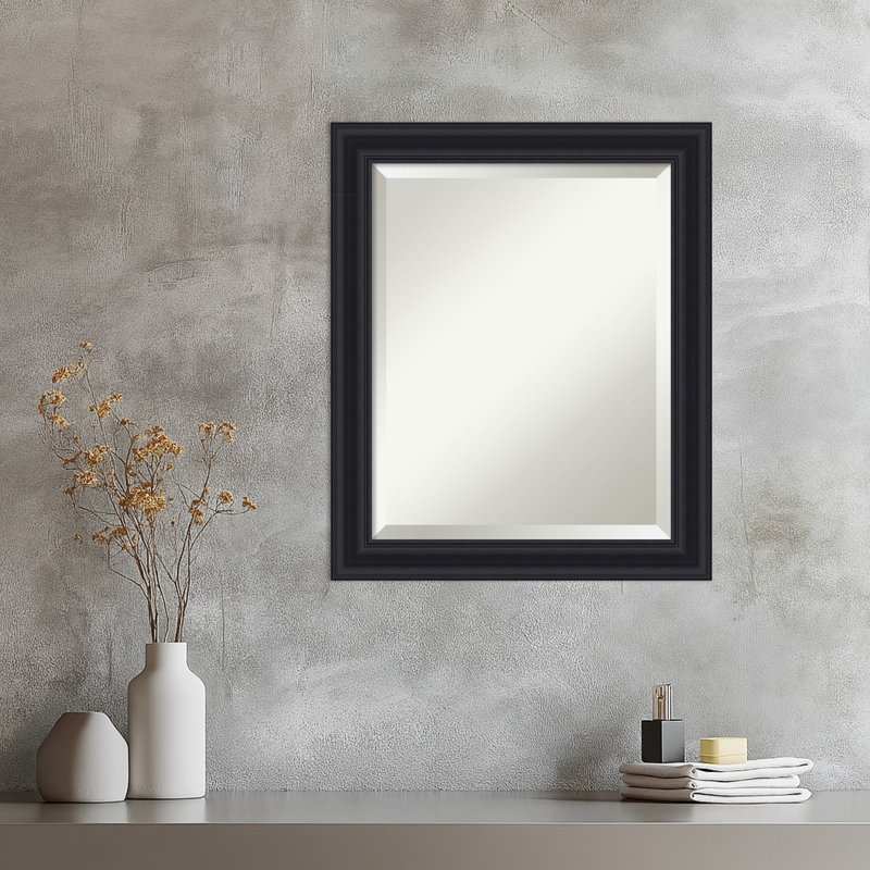 Miroir mural Dalat, 23,75 po x 19,75 po, Noir