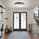 Walnut Finish Large LED Flush Mount (Set of 2)