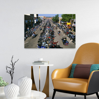 Rallye moto des années 2000 à Sturgis, Dakota du Sud, art mural rétro classique rétro