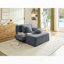 Canapé-lit convertible surdimensionné avec dossier réglable et poche de rangement, canapé-lit modulaire en peluche rayé pour une utilisation multi-scènes