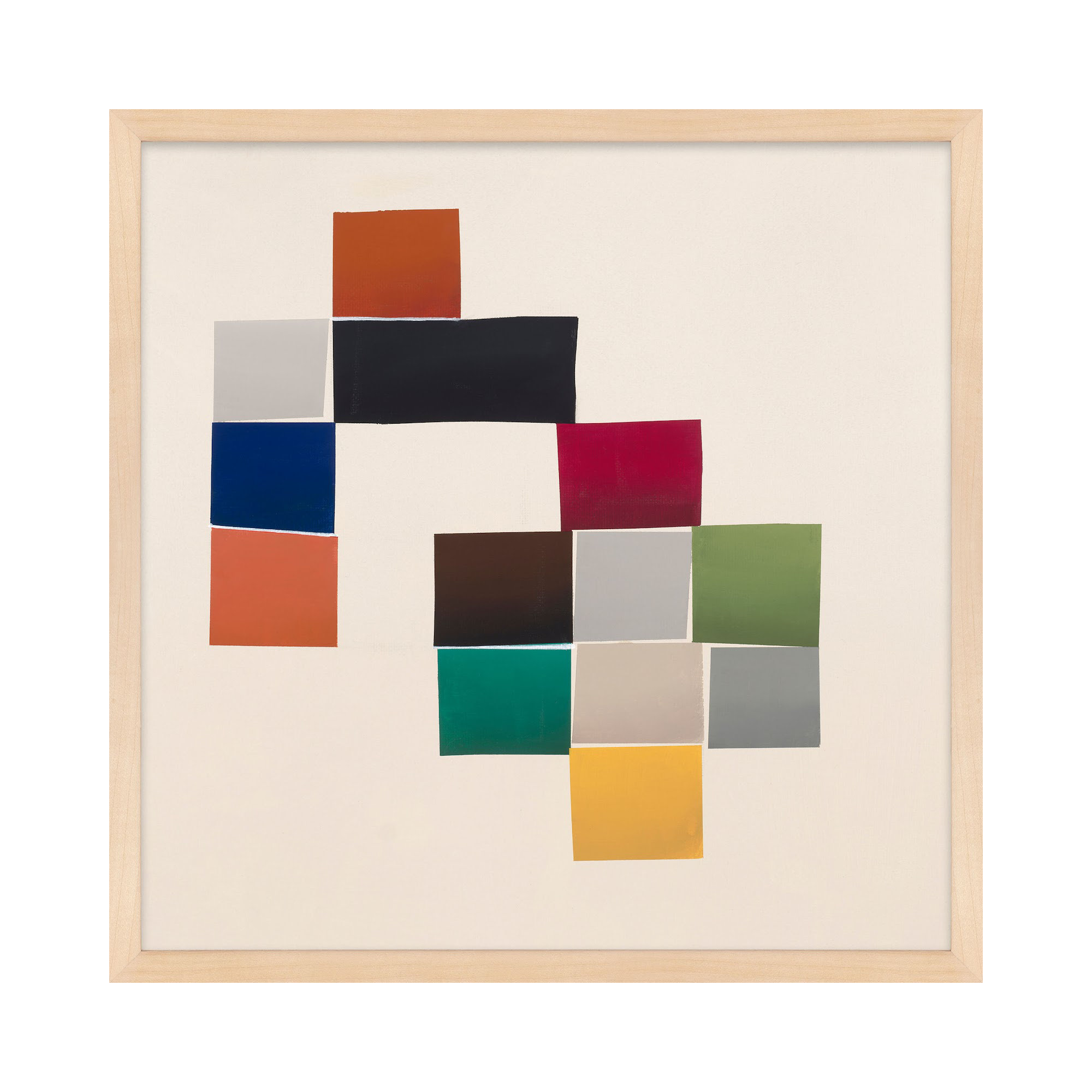 Jewels 3 by Lee Lessem, Maple Framed, 16" W x 16" H