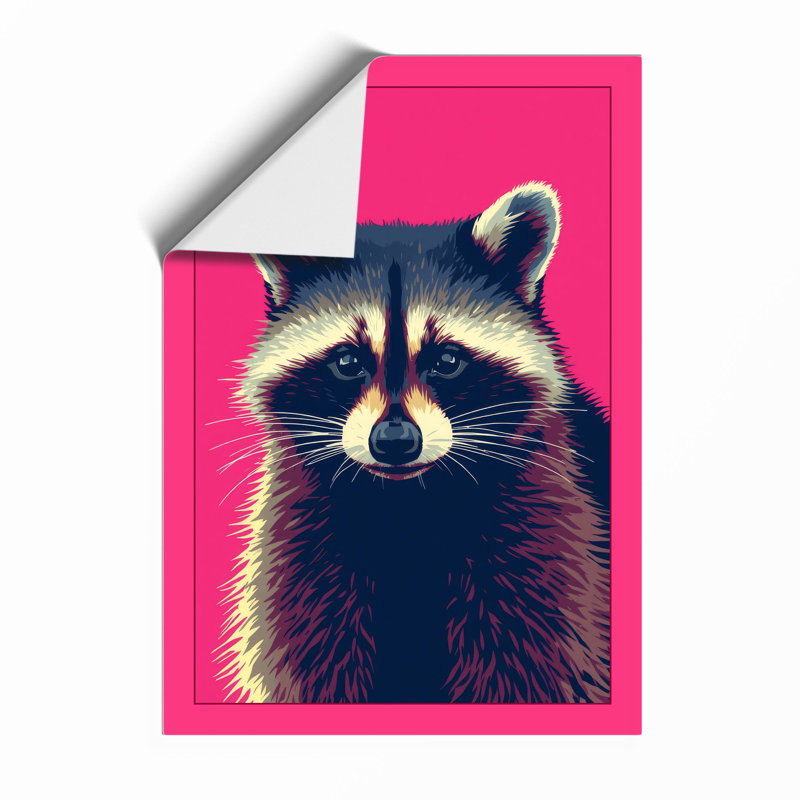 Raccoon Portrait Modern - Framed Print, A2 - 59.4 x 42.0 cm, Unframed