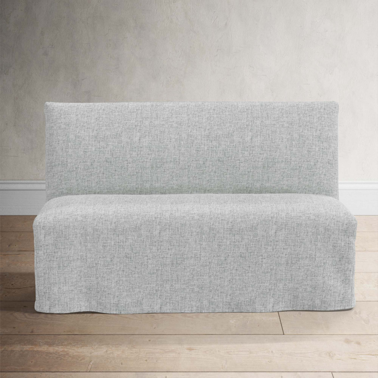 Silvia 57" Dining Bench, Zuma Pumice Textured Linen