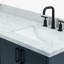 ARIEL Kelly 73 Double Sink Bathroom Vanity with Italian Carrara Marble Top-2082203487