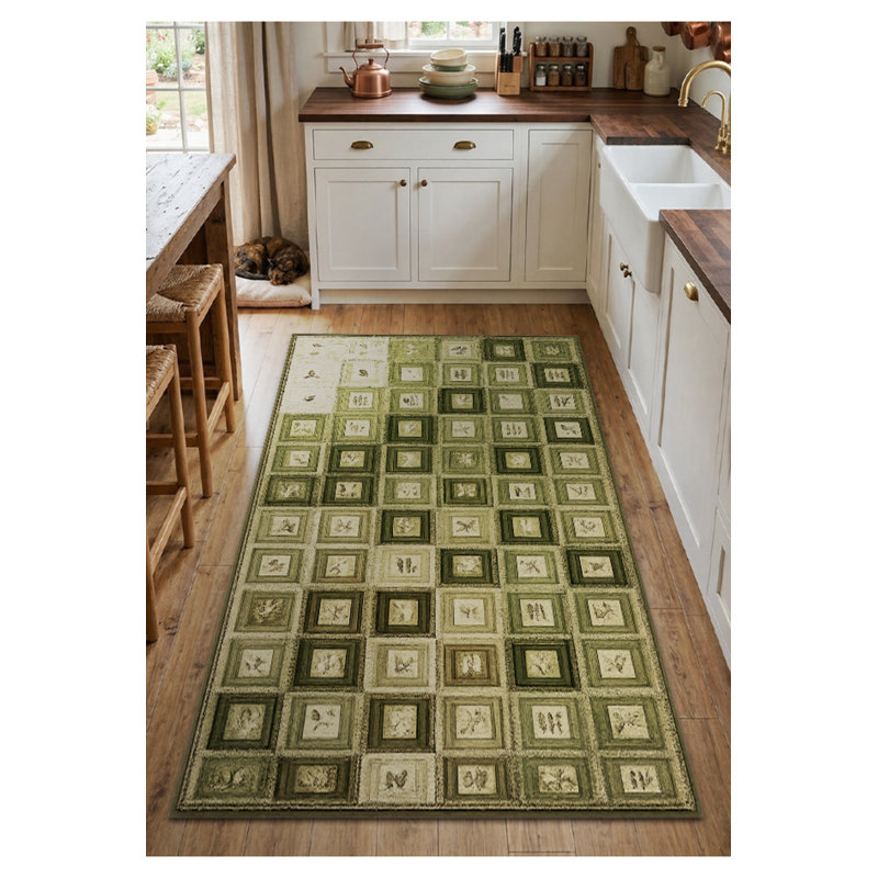 Tapis beige tissé à motif de poissons Mosso, 2'6" x 4'11"