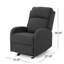 Fauteuil inclinable manuel berçant standard de 25 po de largeur