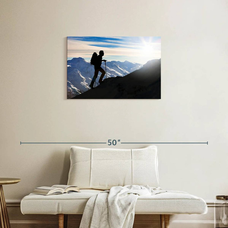 Mountain climber silhouette Sireci, H 20 po x l 30 po