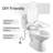 Elongated Non-Electric Bidet Seat with Dual Nozzle Front & Rear Wash