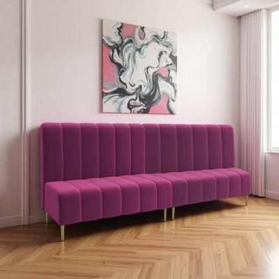 Velvet double upholstered booth set