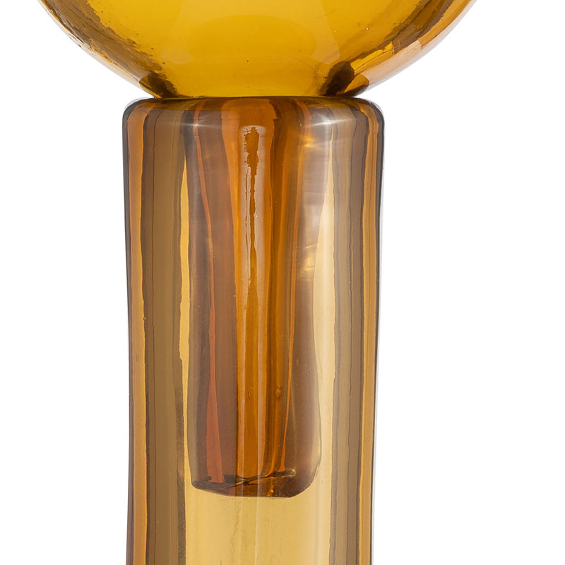 Vase décoratif en verre avec bouchon à lèvres pour la décoration intérieure - Grand vase sculptural décoratif pour console, tablette ou salon