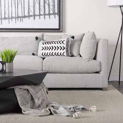Housse de coussin rectangulaire en lin Kimia
