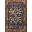 Antique Caucasian Bidjov Small Scatter Size Wool Blue Rug